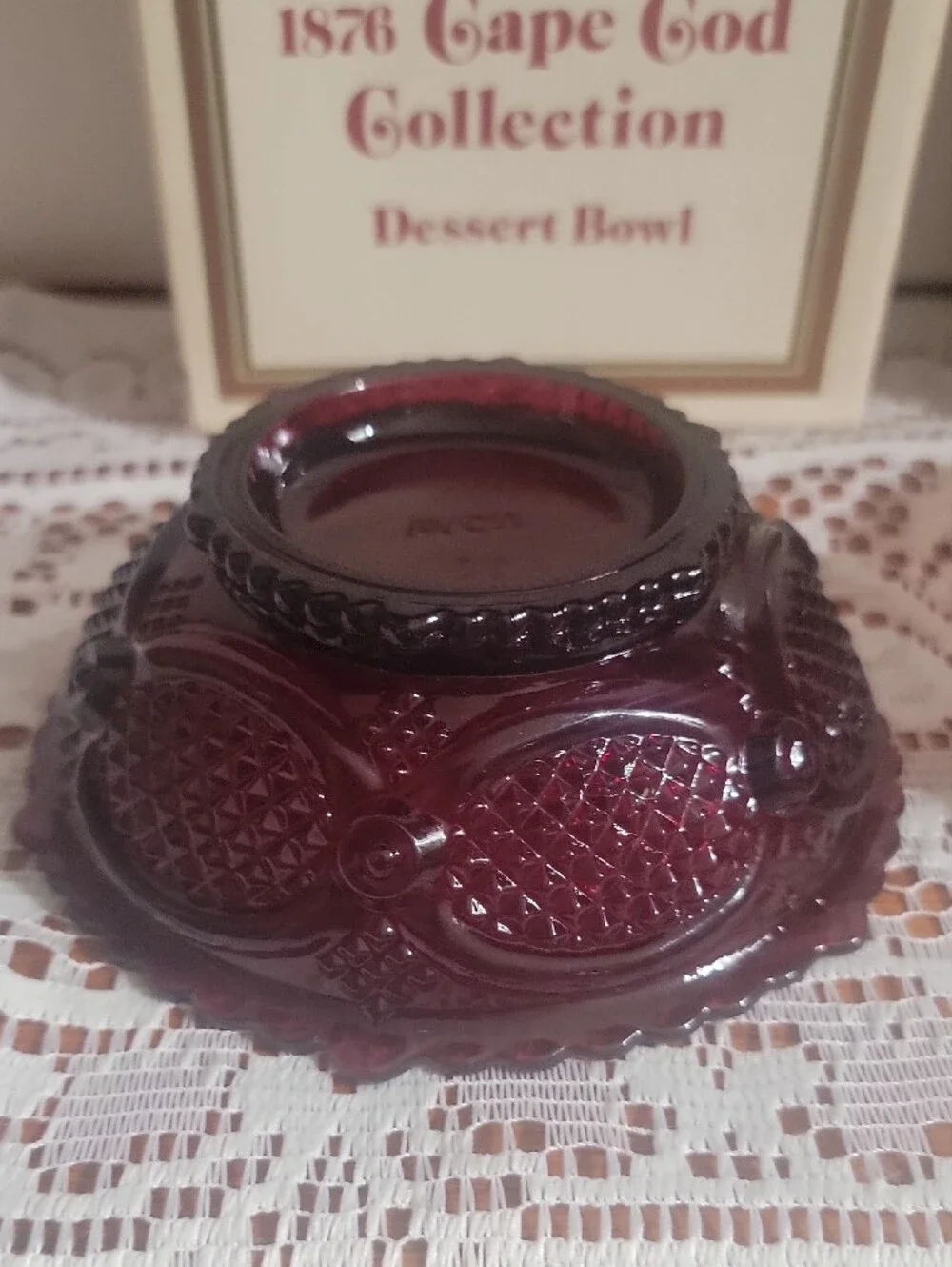 Avon Cape Cod Collection Dessert Bowls - Deep Ruby (Pair)